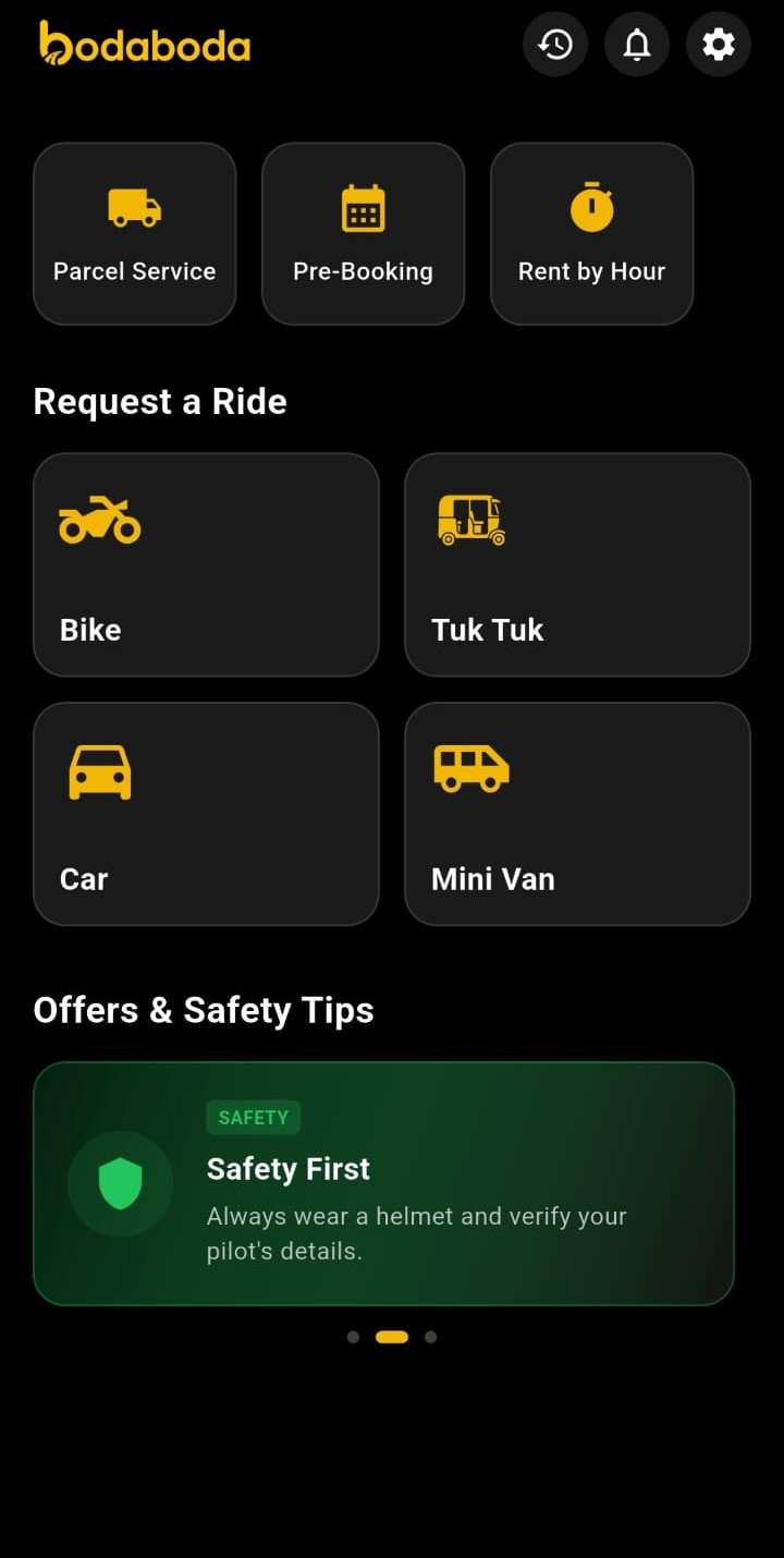 BodaBoda App — Book rides, parcels & freight